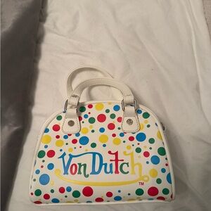 VON DUTCH POLKA DOT BOWLING BAG